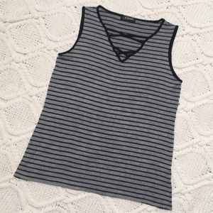 Colette criss cross v neck